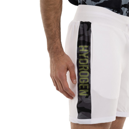 Short HYDROGEN Homme TECH CAMO Blanc / Gris / Jaune 2024