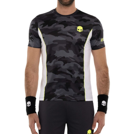 T-Shirt HYDROGEN Homme CAMO TECH  Gris / Blanc / Jaune 2024