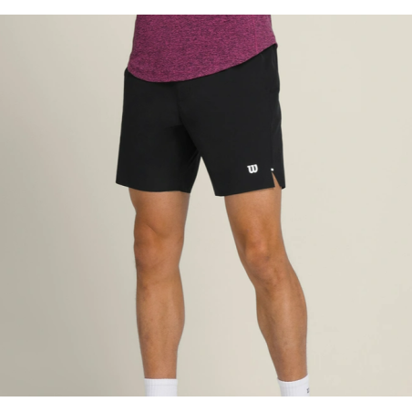 Short WILSON Homme TOURNAMENT PRO SHORT 7" Noir / Blanc PE 2024
