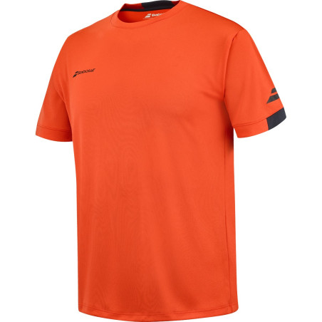 T-Shirt BABOLAT Homme PLAY CREW NECK Orange / Noir 2024
