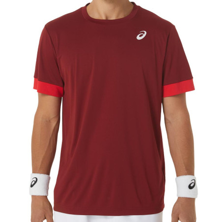 T-Shirts ASICS Homme COURT SS Bordeaux PE 2024