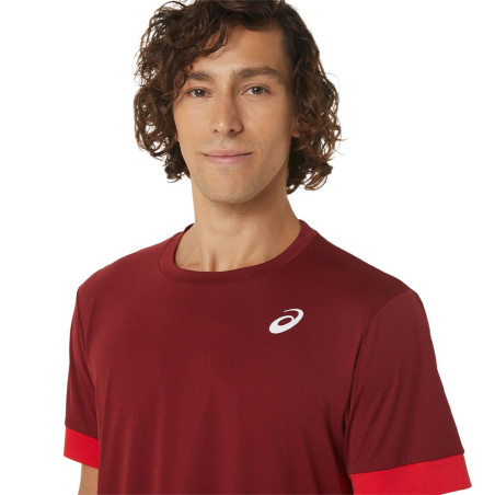 T-Shirts ASICS Homme COURT SS Bordeaux PE 2024