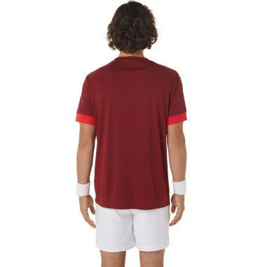 T-Shirts ASICS Homme COURT SS Bordeaux PE 2024