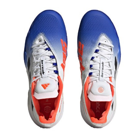 Chaussures ADIDAS Homme BARRICADE M Toutes Surfaces Blanc/Bleu/Orange PE 2023