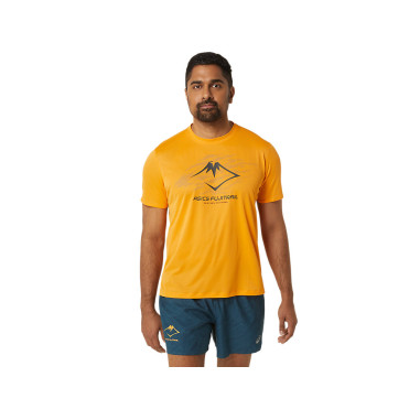 T-Shirt Running ASICS Homme FUJITRAIL LOGO SS TOP Orange PE 2024