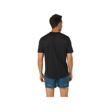 T-Shirt Running ASICS Homme FUJITRAIL LOGO SS TOP Noir / Orange PE 2024