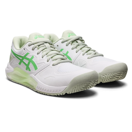 Chaussures Padel ASICS Femme GEL-CHALLENGER 13 Blanc / Vert PE 2023