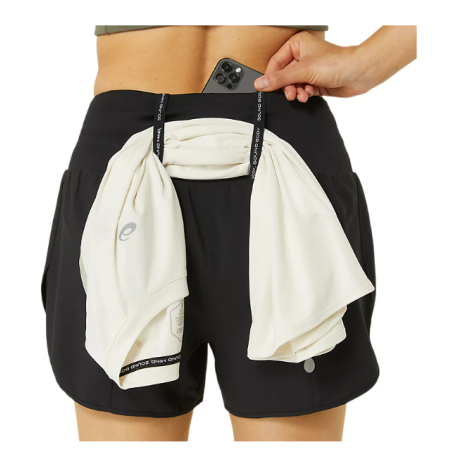 Short Running ASICS Femme ROAD 3.5 Noir PE 2024