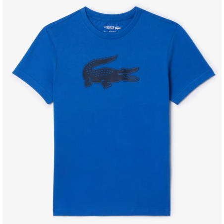 T-Shirt LACOSTE Homme SPORT RESPIRANT Bleu / Noir PE 2024