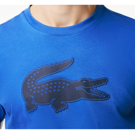 T-Shirt LACOSTE Homme SPORT RESPIRANT Bleu / Noir PE 2024