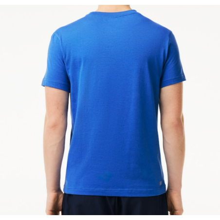T-Shirt LACOSTE Homme SPORT RESPIRANT Bleu / Noir PE 2024