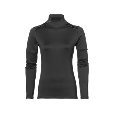 T-Shirt Manches longues ASICS Femme Lite Show LS 1/2 Zip Noir AH 2017
