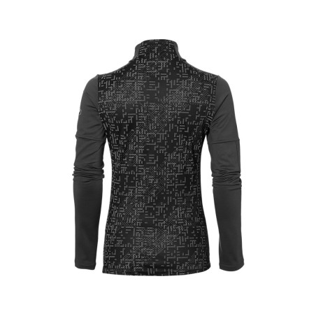 T-Shirt Manches Longues ASICS Femme LITE SHOW 1/2 Zip Noir AH 2017