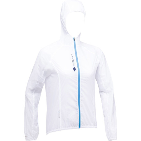 Veste Running RAIDLIGHT Femme Hyperlight Windproof W Blanc / Bleue PE 2019