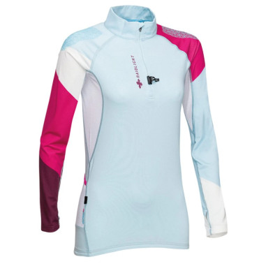 T-Shirt Running RAIDLIGHT Femme Performer LS Top Bleu Rose AH 2019