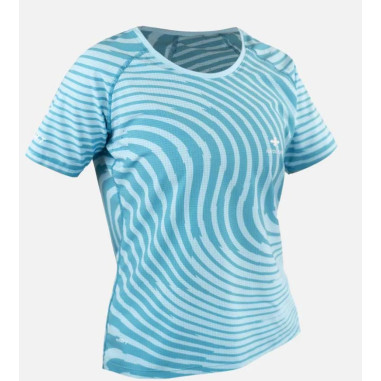 T-Shirt Running RAIDLIGHT Femme MC RIPSTRETCH Eco Dry MIF Bleu PE 2024