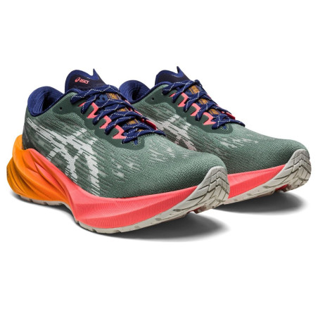 Chaussures Running ASICS Femme NOVABLAST 3 TR Kaki / Orange / Rose PE 2023