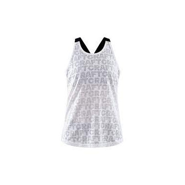 Débardeur Running CRAFT Femme CORE CHARGE LOGO Blanc AH 2021