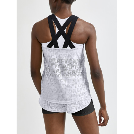 Débardeur Running CRAFT Femme Blanc CORE CHARGE LOGO SINGLET AH 2021