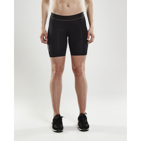 Cuissard Running CRAFT Femme Shade Short Tights Noir / Or PE 2018