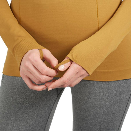 T-Shirt Running ML SALOMON Femme COMET SEAMLESS HZ Moutarde AH 2021