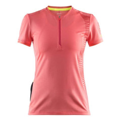 T-Shirt Running CRAFT Femme Trail Grit SS Tee W Corail PE...