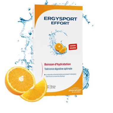 Boisson ERGYSPORT EFFORT Boisson de l'effort - Saveur Orange x 6 sticks