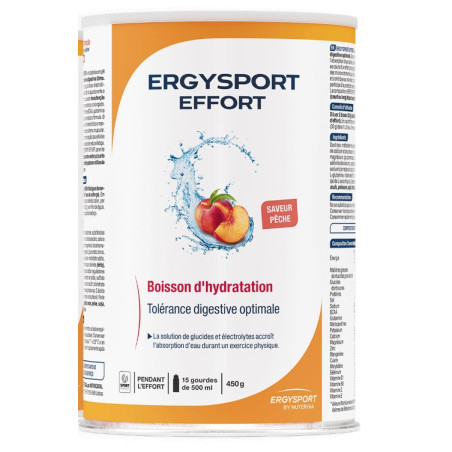 Boisson ERGYSPORT EFFORT Boisson de l'effort - Saveur pêche 450g (7,5L)