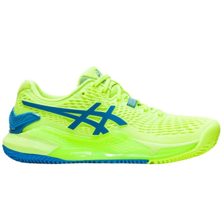 Chaussures ASICS Femme GEL-RESOLUTION 9 Terre Battue Jaune / Vert PE 2023