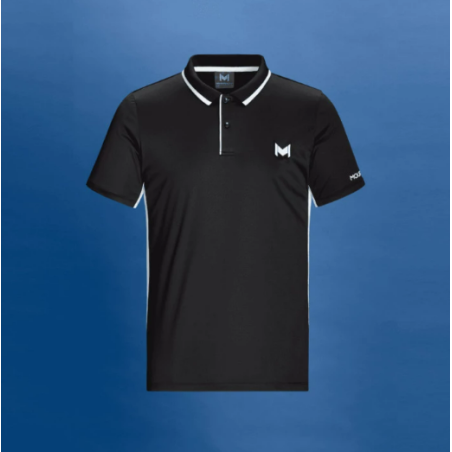 Polo MOURATOGLOU Homme MATCH Noir / Blanc PE 2024