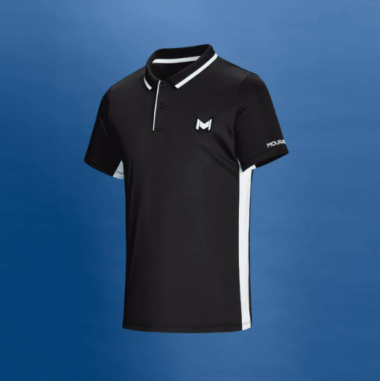 Polo MOURATOGLOU Homme MATCH Noir / Blanc PE 2024