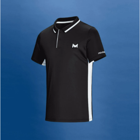 Polo MOURATOGLOU Homme MATCH Noir / Blanc PE 2024