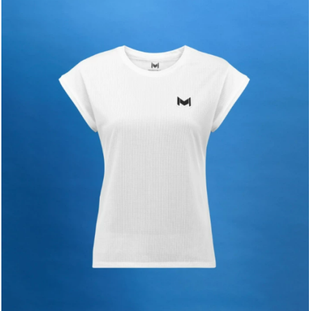 T-Shirt MOURATOGLOU Femme MATCH DRI FIT Blanc / Noir PE 2024