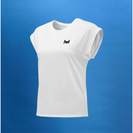 T-Shirt MOURATOGLOU Femme MATCH DRI FIT Blanc / Noir PE 2024