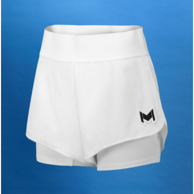 Short MOURATOGLOU DRI FIT Femme Blanc / Noir PE...