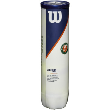 Tube de 4 balles WILSON ROLAND GARROS All Court
