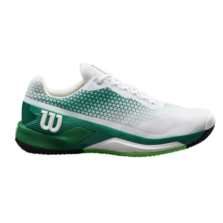 Chaussures WILSON Homme RUSH PRO 4.0 Terre Battue Blanc / Vert PE 2023