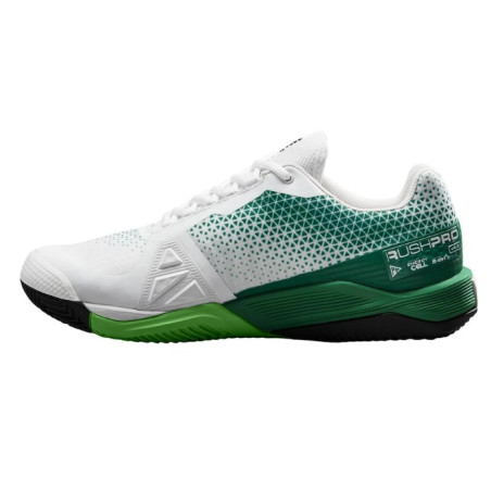 Chaussures WILSON Homme RUSH PRO 4.0 Terre Battue Blanc / Vert PE 2023