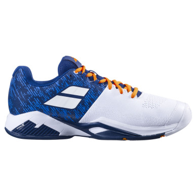 Chaussures BABOLAT Homme PROPULSE BLAST Toutes Surfaces Blanc / Bleu PE 2022