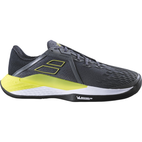 Chaussures BABOLAT Homme PROPULSE FURY Terre Battue Gris / Jaune 2023