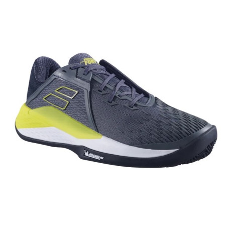 Chaussures BABOLAT Homme PROPULSE FURY Terre Battue Gris / Jaune 2023