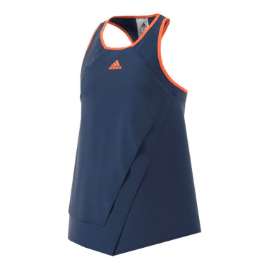 Débardeur ADIDAS Fille G ML Tank Bleu / Orange Fluo PE 2017