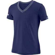 T-Shirt WILSON Junior Fille G TEAM V-Neck Bleu 2019