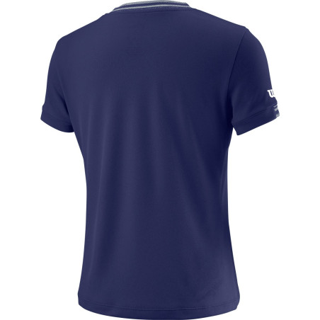 T-Shirt WILSON Junior Fille G TEAM V-Neck Bleu 2019