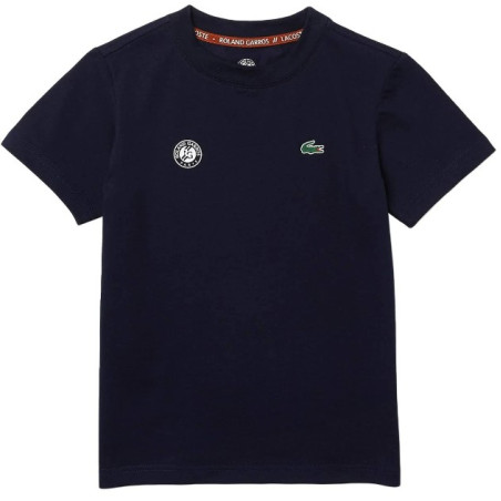 T-Shirt LACOSTE Junior Garçon ROLAND GARROS Marine PE 2023