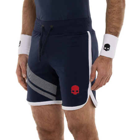 Short HYDROGEN Homme TECH RAYÉ Marine / Blanc / Gris / Rouge 2024