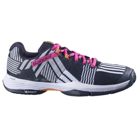 Chaussures Padel BABOLAT Femme SENSA Rose / Noir / Blanc AH 2022