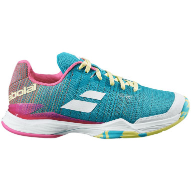 Chaussures BABOLAT Femme Jet Mach 2 Terre Battue Turquoise / Rose PE 2020