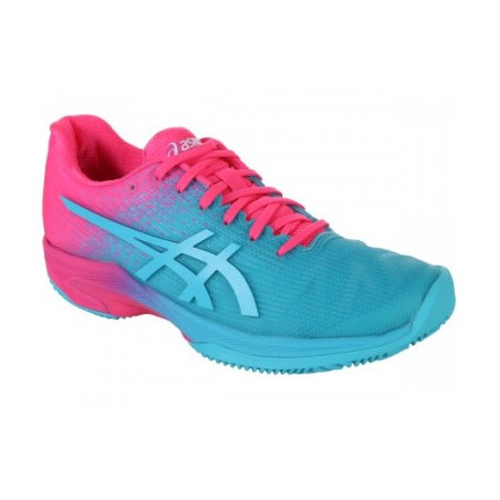 Chaussures ASICS Femme Solution Speed FF L.E. Clay Indigo / Rose AH 2018