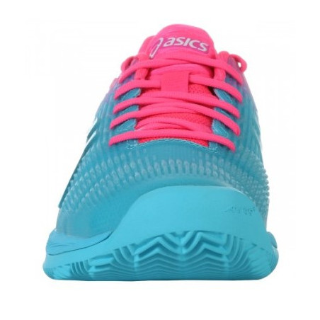 Chaussures ASICS Femme SOLUTION SPEED Terre Battue Bleu / Rose AH 2018